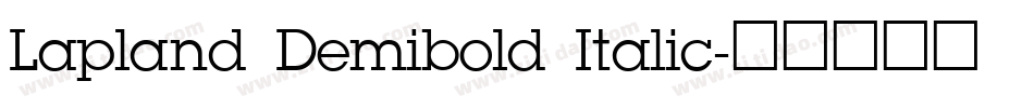 Lapland Demibold Italic字体转换